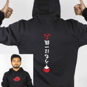 Hoodie-(UNISEX)-Naruto Logo Both Sides Print