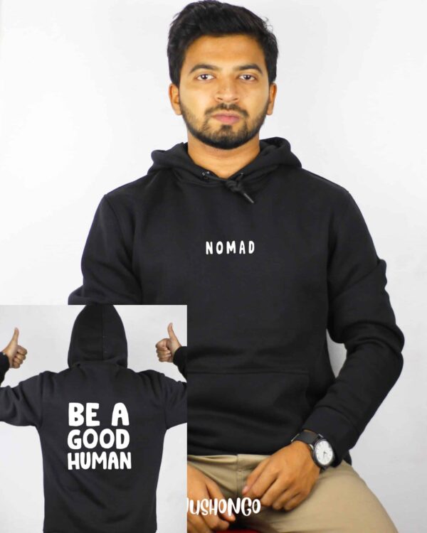 Hoodie-(UNISEX)-Be a Good Human - Both Sides Print - Image 2