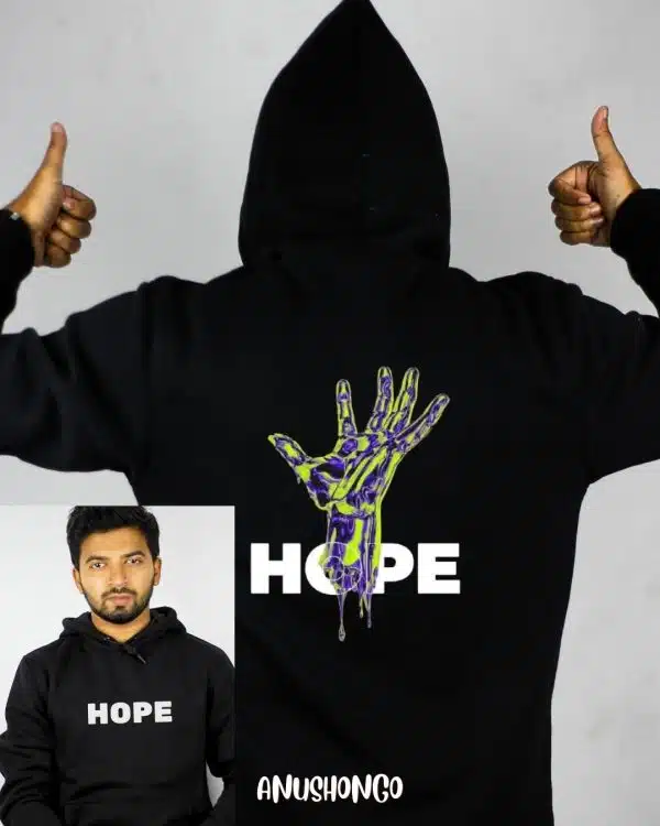 Hoodie-(UNISEX)- HOPE - Both Sides Print