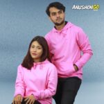 Pink Solid Hoodie