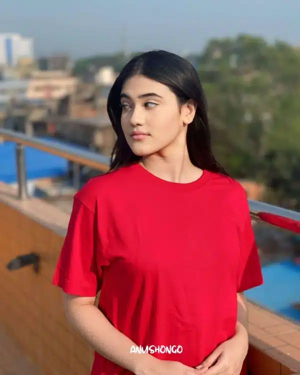 Dark Red Plain Oversized T-Shirt for Women & Men