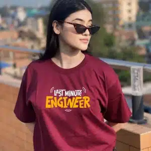 Last Minute Engineer- maroon