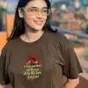 Romantic Rose Quote T-Shirt – "All I Want Is to Be Your Moon" | Chocolate