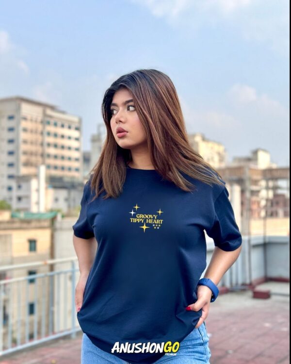 GROOVY TIPPY HEART - Navy